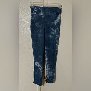 ECHT high waist tie-dye blue leggings
